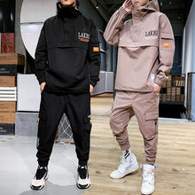 Load image into Gallery viewer, 2019 Workwear jacket men's Hooded Jacket+Pants 2PC Sets baseball loose Pullover coat & Long Pants Mens Clothing