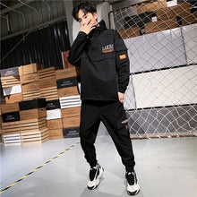 Load image into Gallery viewer, 2019 Workwear jacket men's Hooded Jacket+Pants 2PC Sets baseball loose Pullover coat & Long Pants Mens Clothing