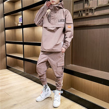 Load image into Gallery viewer, 2019 Workwear jacket men's Hooded Jacket+Pants 2PC Sets baseball loose Pullover coat & Long Pants Mens Clothing