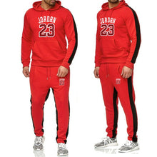 Load image into Gallery viewer, Brand Clothing Men's Fashion Tracksuit Casual Sportsuit Men Hoodies Sweatshirts Sportswear JORDAN 23 Coat+Pant Men Set